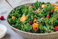 Roasted Sweet Potato & Cranberry Kale Bliss