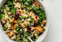 Vibrant Quinoa Kale Salad with Roasted Sweet Potato