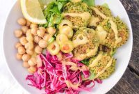 Crispy Baked Falafel with Golden Turmeric Tahini Drizzle