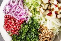 Crisp Brussels Sprout Fennel and Apple Slaw