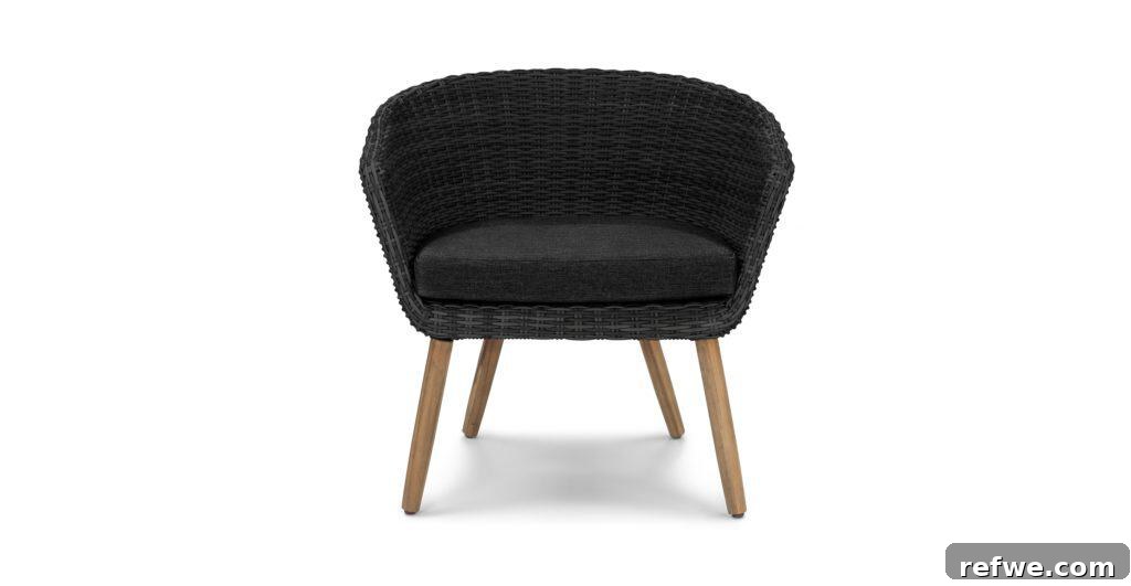 5 Ways to Spruce Up Your Patio for Memorial Day Savings 7 Ora Slate Gray Basket Chair, an accent piece perfect for bohemian or modern patios.