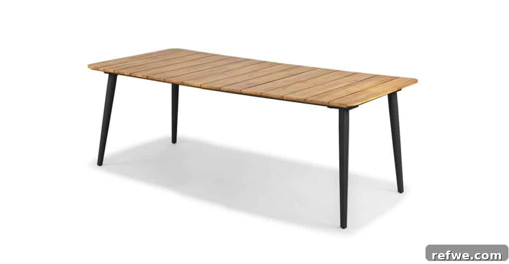 5 Ways to Spruce Up Your Patio for Memorial Day Savings 10 Latta Beach Sand Dining Table, a large outdoor dining solution for gatherings.