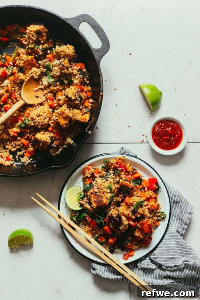 25 Delicious Vegan Dinners Made Easy 20 Colorful 30 Minute Tempeh Stir Fry with fresh vegetables