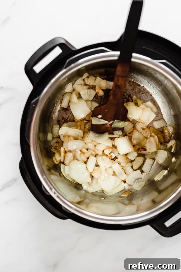 Golden Butternut Instant Pot Comfort 4 onions in an instant pot