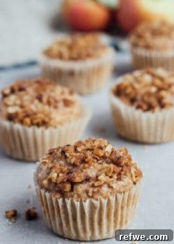 vegan apple crumb muffins