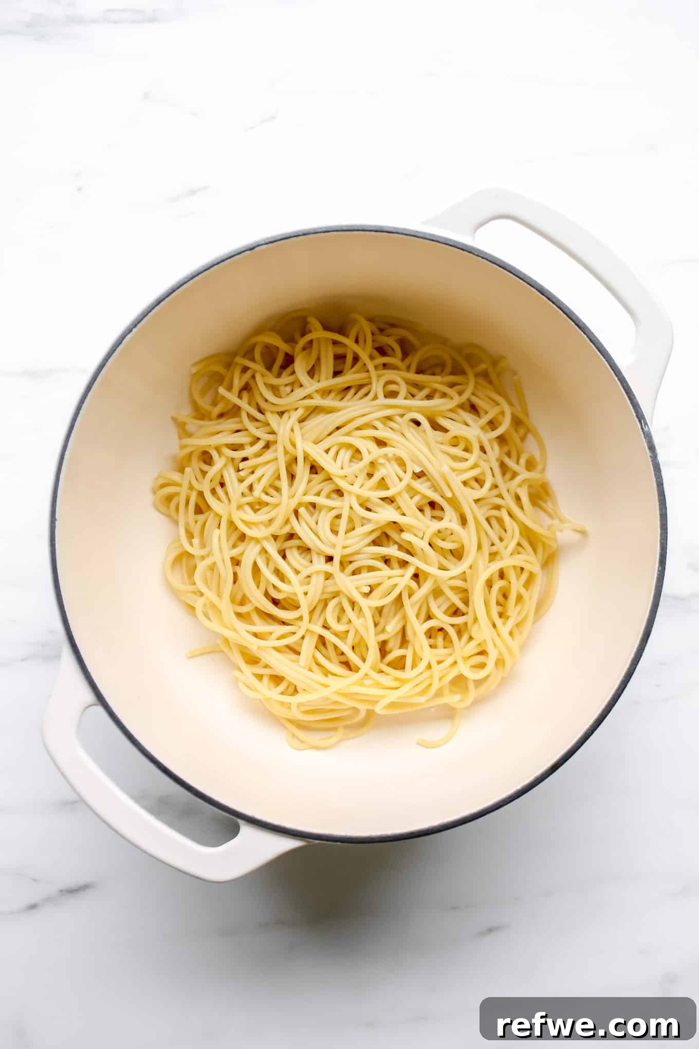 Quick Healthy Vegetable Lo Mein 4 A white pot with noodles in it