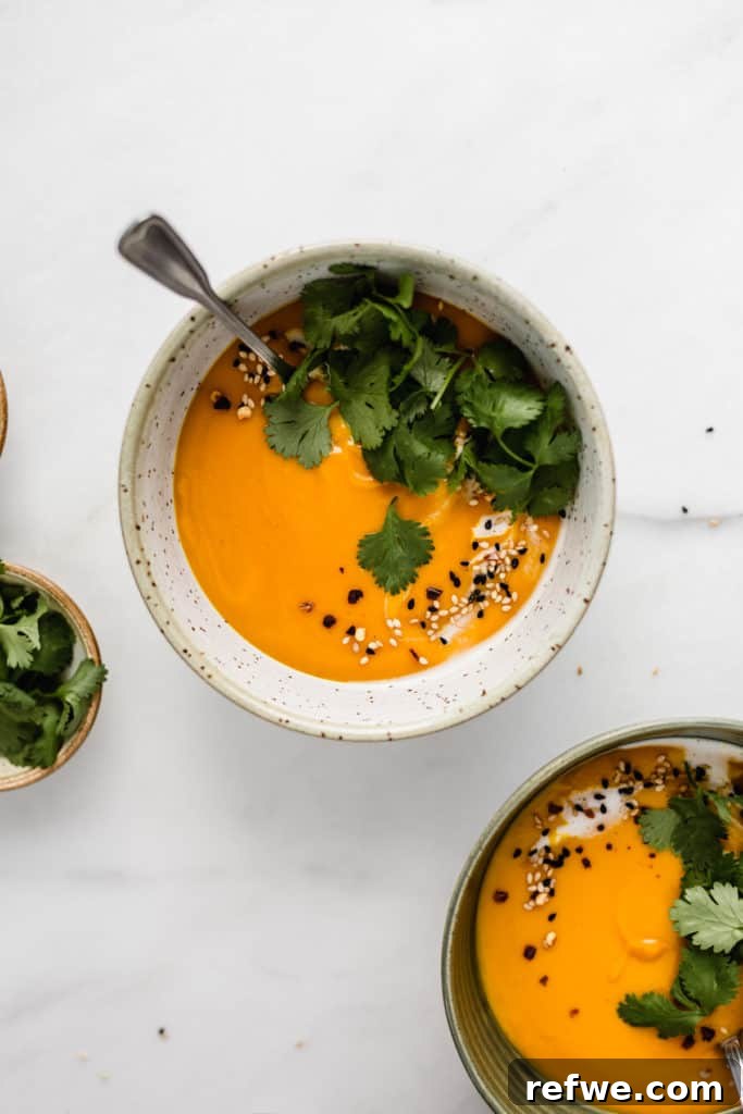 Before selective editing: Butternut squash soup with slight overall edits