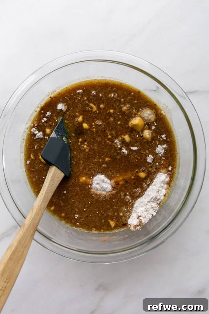 Combining wet and dry ingredients gently