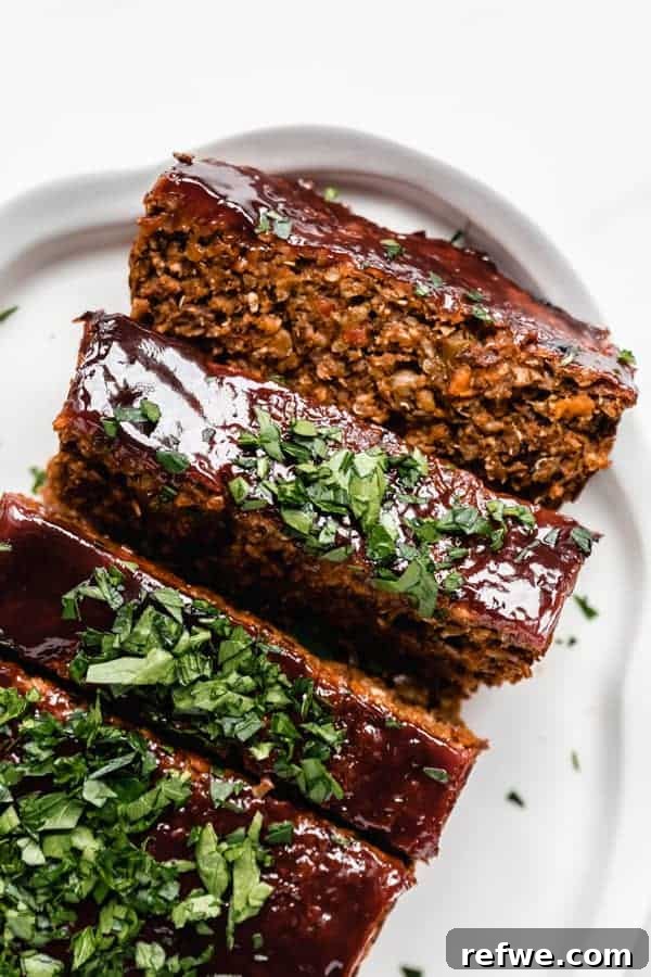 21 Amazing Meals from a Single Can of Beans 15 Slices of savory vegan lentil loaf topped with fresh parsley
