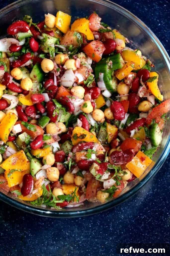 21 Amazing Meals from a Single Can of Beans 6 A vibrant Middle Eastern Balela bean salad, fresh and colorful