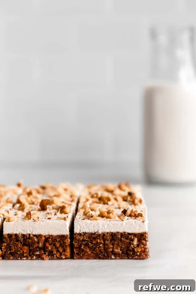 Guilt-Free Raw Vegan Carrot Cake 11 raw carrot cake topped with walnuts