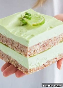 raw key lime pie bars