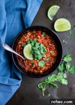 sprouted lentil chipotle chili 2