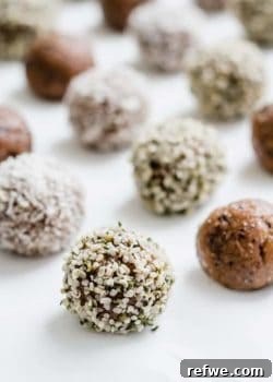 no-bake almond butter energy bites recipe card image