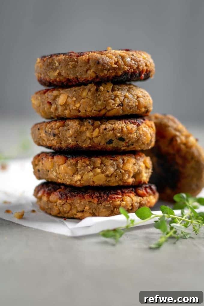 Unlock Tempeh's Potential 23 Recipes and a Full Cooking Guide 17 A tempting stack of golden-brown Tempeh Maple Breakfast Sausage Patties, seasoned perfectly for a sweet and savory breakfast.