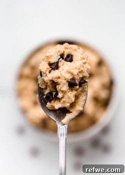 a spoonful of chickpea cookie dough