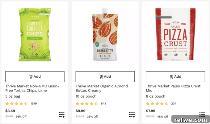 Thrive Market 2021 Is It Worth Your Money 3 A screenshot of Thrive Market products showing retail price comparisons, highlighting member savings and discounts.