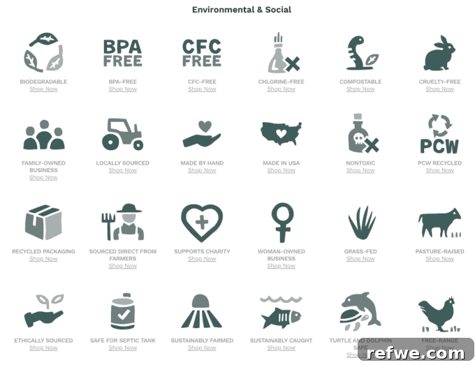 Thrive Market 2021 Is It Worth Your Money 5 A screenshot showcasing the environmental and social filters on Thrive Market, like 'Certified B Corp' and 'Recyclable Packaging', highlighting ethical shopping options.