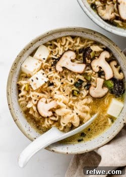 Miso ramen in a white speckled bowl - small recipe thumbnail