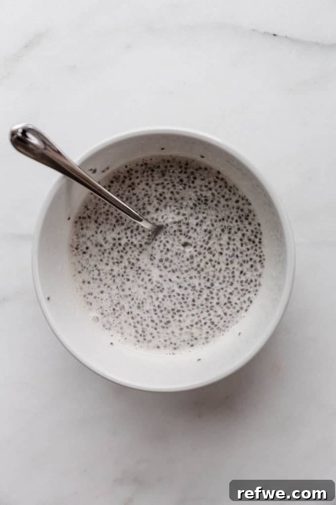 Decadent Tiramisu Chia Pudding 8 A bowl of creamy vanilla chia pudding, light and airy.
