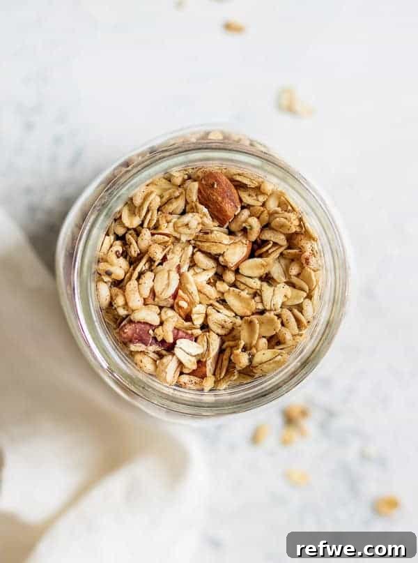 Vibrant Morning Granola 4 This homemade rise and shine breakfast granola is a healthy vegan breakfast that is loaded with superfoods! It's easy to make, and delicious!