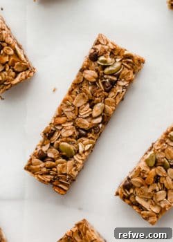 A muesli bar on parchment paper, ready to be enjoyed as a healthy snack.