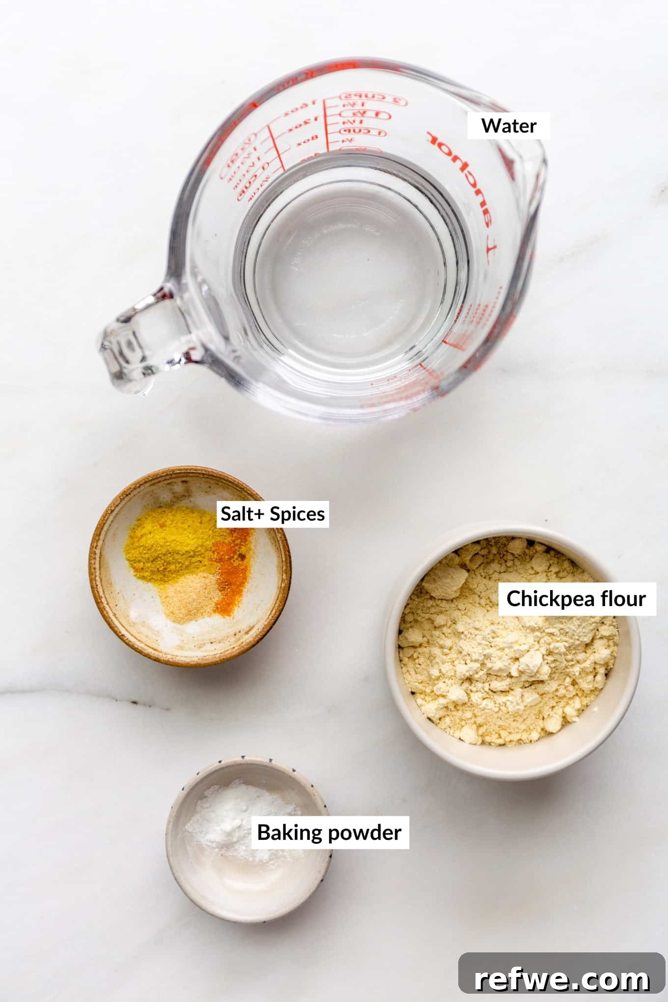 chickpea flour omelette ingredients