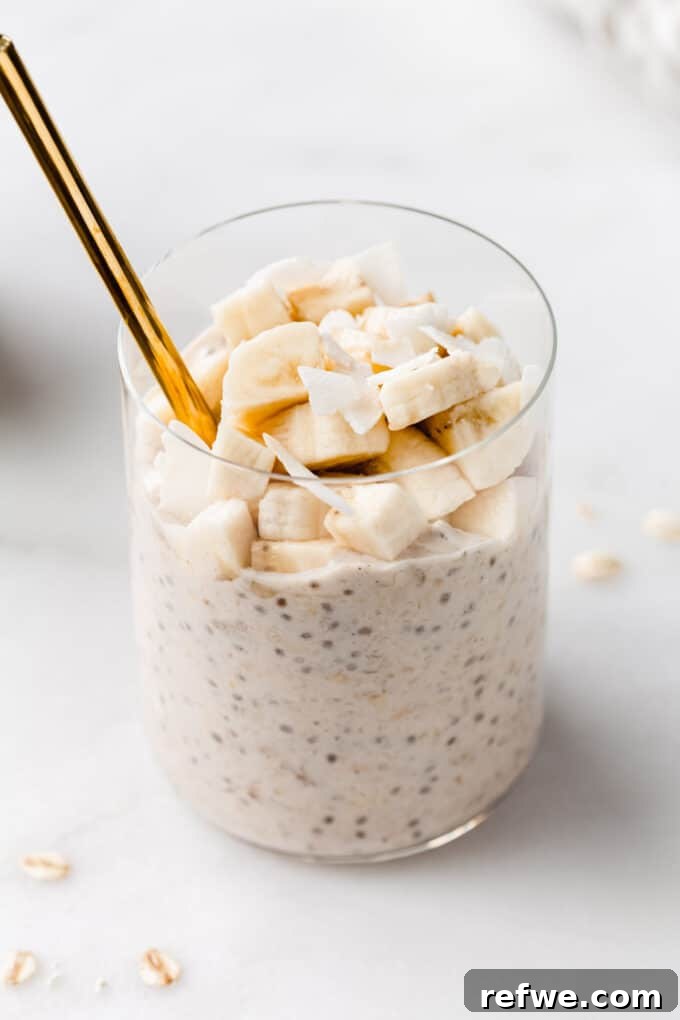 30 Vibrant Vegetarian Recipes for Summer 5 Banana Overnight Oats