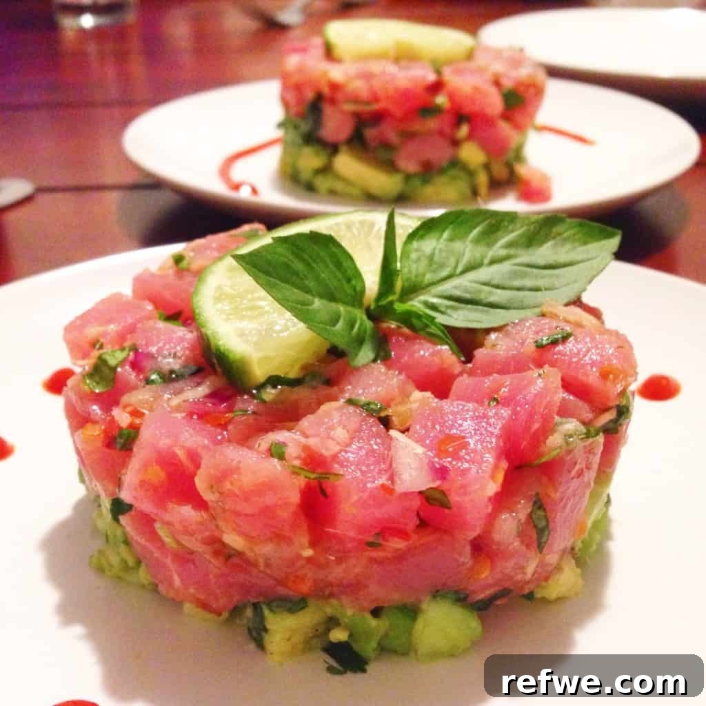 Vibrant Thai Tuna Tartare 2 Vibrant and Fresh Thai Tuna Tartare