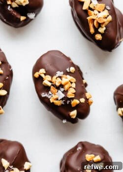 date snickers topped with crushed peanuts and sea salt
