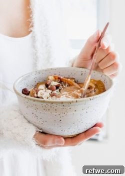 Steel cut oats with maple fried bananas