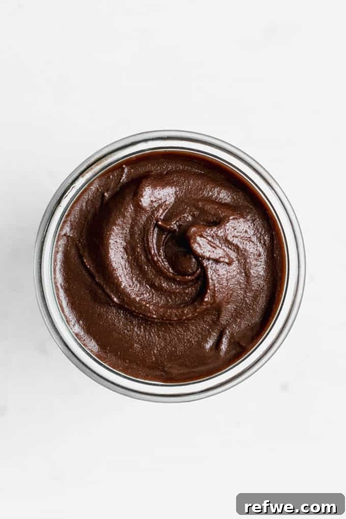 Plant-Based Hazelnut Cacao Dream 13 A sealed jar of freshly made Vegan Nutella, perfectly stored.