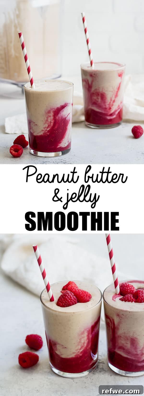 Berry Peanut Butter Bliss 6 This peanut butter and jelly smoothie is a healthy and filling vegan breakfast that is loaded with protein, perfect for an energetic start to your day!