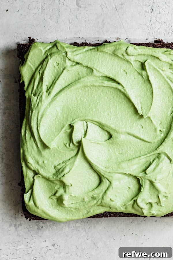 Cool Matcha Mint Swirl Almond Brownies 4 dairy free almond flour brownies with matcha mint frosting
