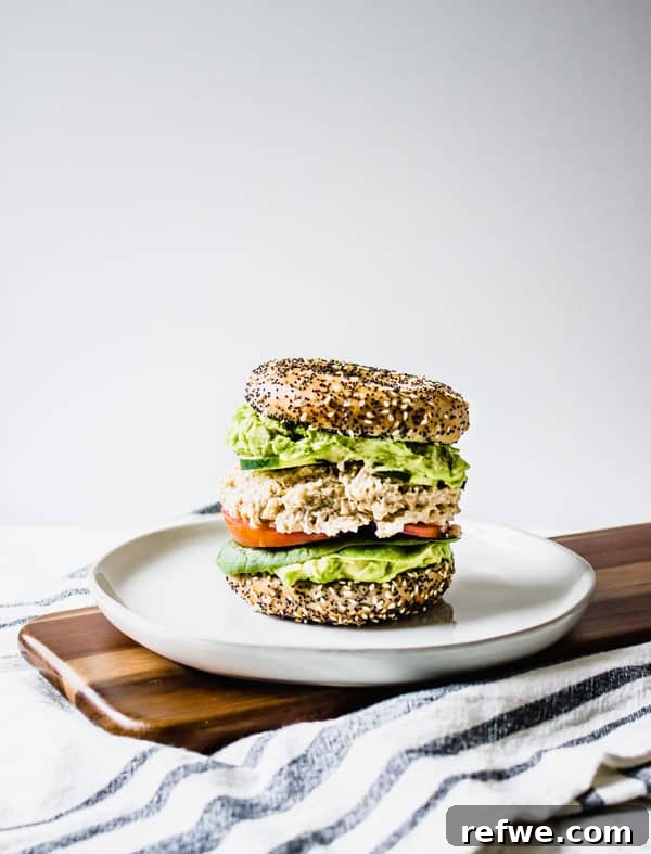 Smashed Avocado & Chickpea Sandwich 4 chickpea salad and avocado smash sandwich close-up