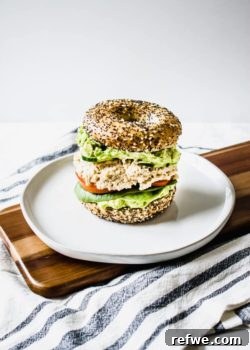 chickpea salad and avocado smash sandwich