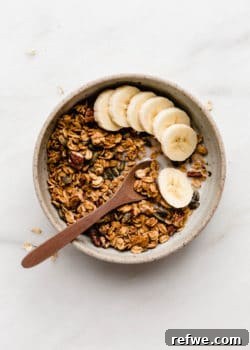 A smaller image of the pumpkin spice granola for the recipe card.