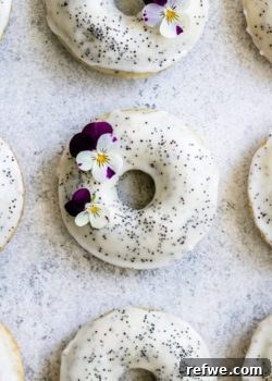 vegan lemon poppy seed donuts