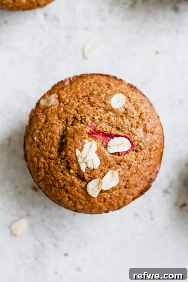 rhubarb oat bran muffins