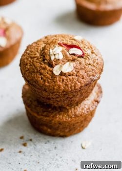 rhubarb oat bran muffins