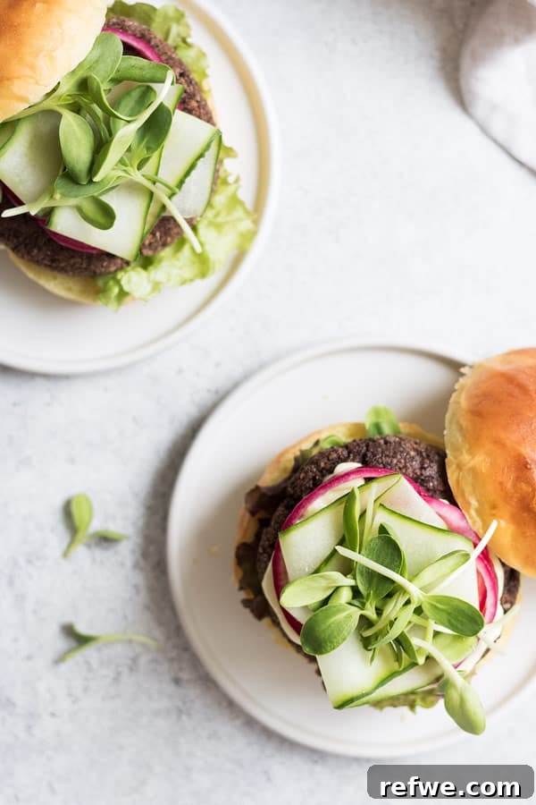 Southwest Quinoa Black Bean Burgers 8 A perfectly cooked black bean quinoa burger, golden brown and ready to be served.