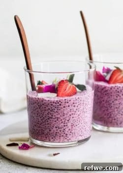 Strawberry Dragonfruit Chia Pudding - a vibrant and healthy breakfast or dessert.