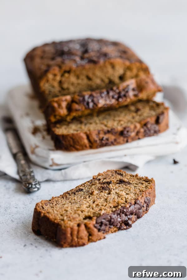 Rustic Rye Banana Bread with Dark Chocolate Chunks 5 whole loaf of dark chocolate chip & rye banana bread