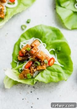 sweet chili vegan lettuce wraps