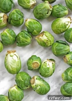 Cooked Brussels sprouts in a bowl
