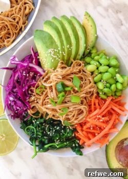 Delicious Honey Soy Soba Noodle Stir-Fry with colorful vegetables
