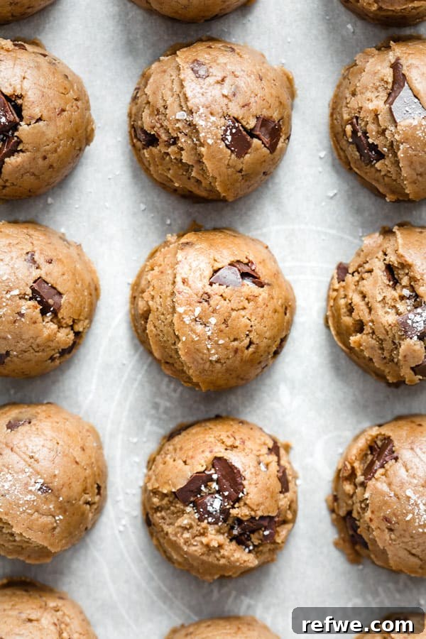 Close-up of a vegan spiced chocolate chunk cookie