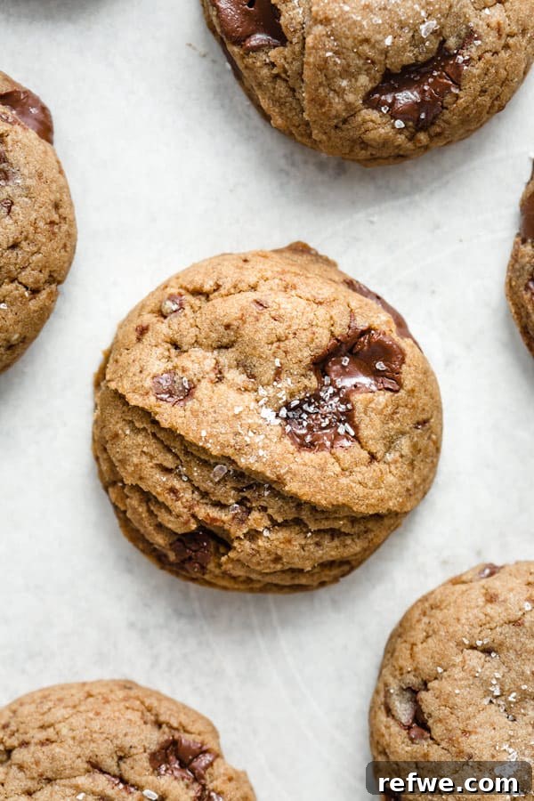 Freshly baked vegan spiced chocolate chunk cookies