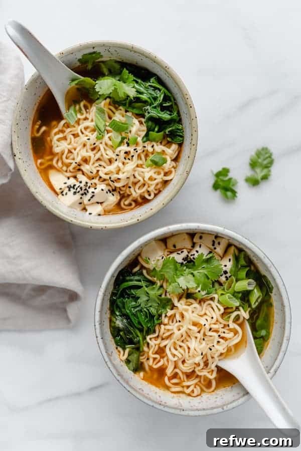Effortless Vegan Ramen Fix 2 Quick & Easy Vegan Ramen in a bowl with chopsticks