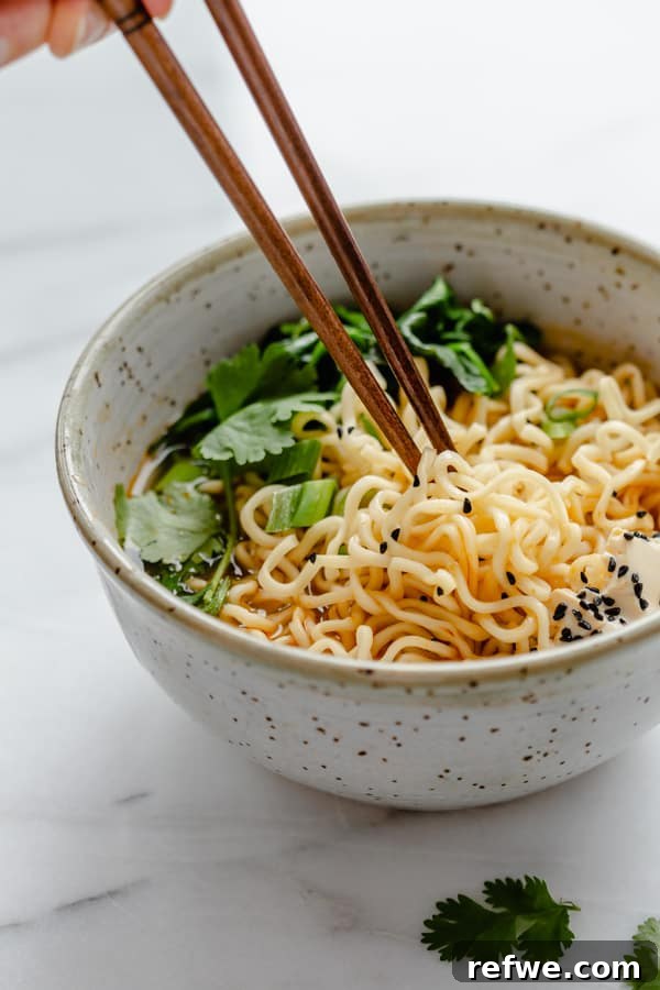 Effortless Vegan Ramen Fix 13 Quick & Easy Vegan Ramen served in a stylish bowl